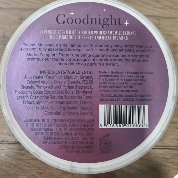 Scottish Fine Soaps Goodnight Sleep/Relaxing Bath/Body 2pc Set Lacender - Picture 4 of 11